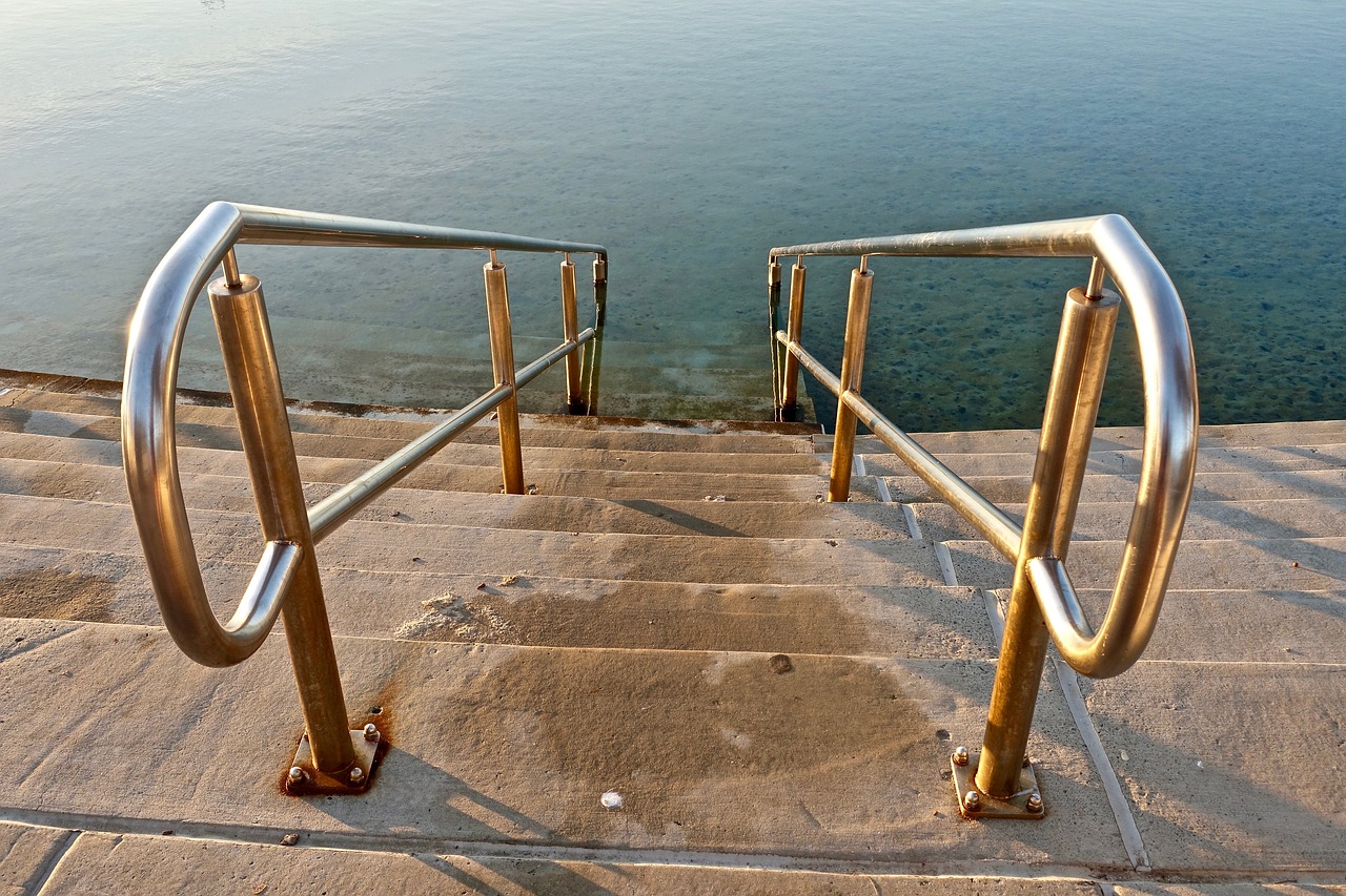Never enter a pool by the stairs